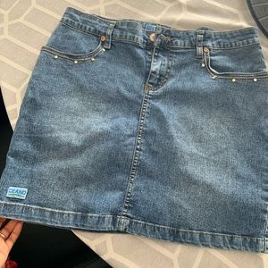 y2k demin mini skirt!!